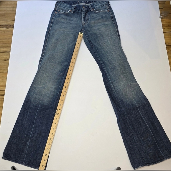 7 For All Mankind Jeans, A Pocket. Bootcut Flair,  Low Rise, 24 " Waist - Picture 14 of 14
